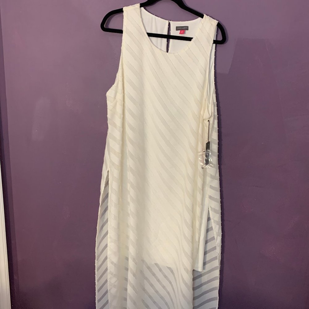 Vince Camuto Sapphire Sheen Maxi Dress XL Ivory